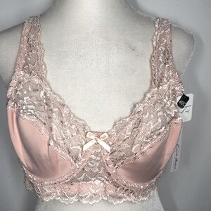 ❤️3/$30 Carrie Amber Full figure Soft Cup Lace Trim Bra NWT